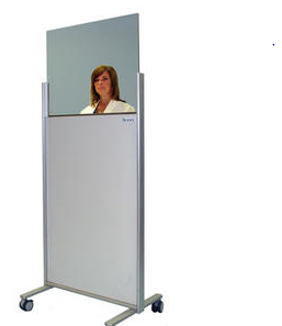 Clear-Lead Mobile X-Ray Barrier with Standard Window