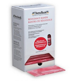 20530 - TheraBand™ Resistance Bands Red / Medium 30-Band Dispenser Pack 5/FT