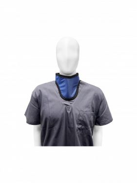 SKU: 142370 Full Binding Standard Thyroid Collar Sapphire Velcro Closure Tethered