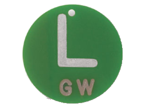 polycarbonate left round marker no initials xray markers