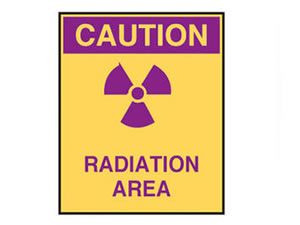 CAUTION SIGN RADIATION AREA