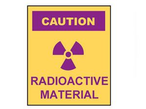 WARNING LABEL CAUTION RADIOACTIVE MATERIAL