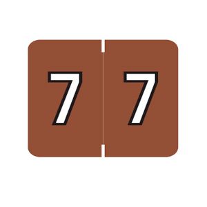 Barkley Numeric Labels FNBKM - BROWN 7 - x-ray file labels