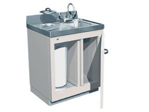 Lead-Lined Sink and Waste Cabinet