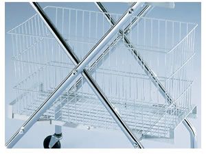 Folding Utility Cart with 12 inch Wire Basket