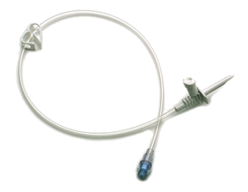 20" Transfer Set with Swabble Valve and Long Spike