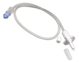 20" Transfer Set with Swabble Valve and Short Spike