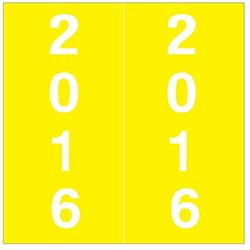 IFC Yearband Label 2016 - Yellow - Laminated - IFYM Series 