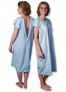 424958 - Patient Gown - Full Open - BLUE S-M-L-XL
