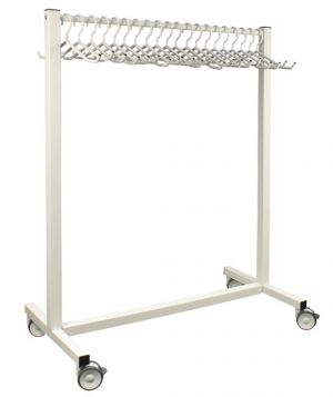 Mobile Apron Valet Rack with 20 Full Circle Hangers