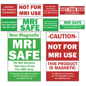 MRI Labels 50 Pack Red and Green Combo