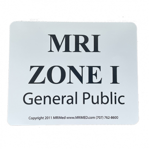 MRI Zone I General Public Sign