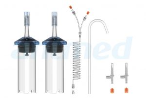 200ml Syringe w/Dual Check Valve, 2 Quick Fill Tubes