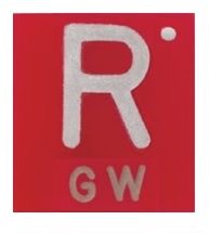 Polycarbonate Square R X-Ray Marker with 1-2 initials