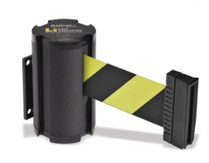 SKU: 138516 Wall-Mount Safety Barrier with Black and Yellow 