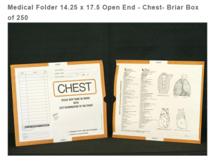 263337-250 - MFR: CI6130 Open End Category Insert Jackets - Chest with Briar Border Ink Color - System A