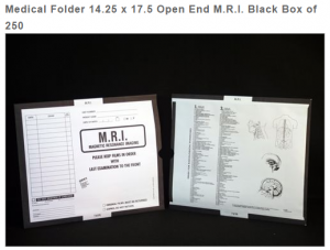 263345-250 - CI6360 - Open End Category Insert Jackets - M.R.I. with Black Border Ink Color - System C