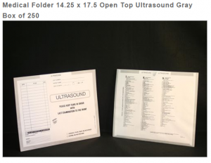 2681258-250 - CI7185 Open Top Category Insert Jackets - Ultrasound with Gray Border Ink Color - System A
