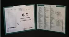 254077-250 - MFR: CI7225 Open Top Category Insert Jackets - C.T. Scan with Kelly Green Border Ink Color - System B