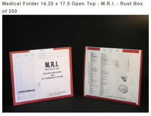 257949-250 - CI7275 Open Top Category Insert Jackets - M.R.I. with Rust Border Ink Color - System B