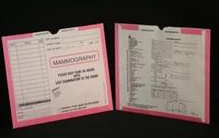 401166-250 - CI8110 - Open Top Mini Category Insert Jackets - Mammography with Pink Border Ink Color 
