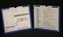 401170-250 - CI8205 - Open Top Mini Category Insert Jackets - Mammography with Dark Blue Border Ink Color 