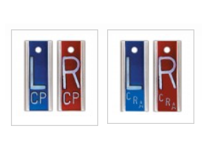 Elite 1 inch Left and Right Markers with INITIALS