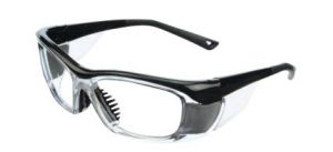 Lead'R Lead Goggle with Lead Vinyl Side Shields and Vented Nose Bridge - Black - Bifocal 