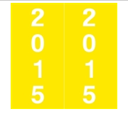 IFC Yearband Label 2015 - Yellow - Laminated - AFYM Series