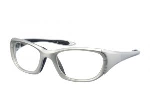 9941 Wrap-Around Ultralite Lead Glasses with Rubber Bridge Silver