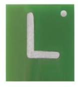 Polycarbonate Left Marker - Square with NO Initials