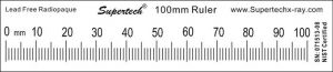 Supertech 100mm Certified Acrylic Radiopaque Ruler 