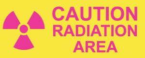 SKU: 146525 Caution Radiation Area Sign 4'x10"