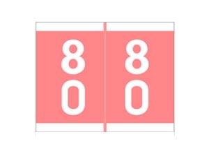 SAV-TYME PINK 80-89SAV-TYME, Numeric Double Digit Labels,Pink Numbers, 80 - 89, 413175, CL5625, 123586