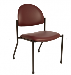 Side Chair No Armrests Black Satin
