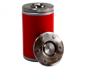 Lead Vial Shield with Magnetic Top without Glass Window Red