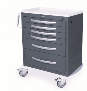 Emergency Cart Six Drawers Key Lock