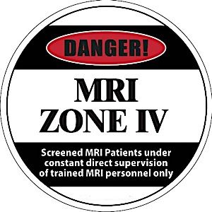 MRI ZONE IV FLOOR STICKER