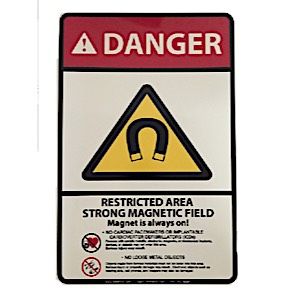 MRI Danger Wall Sign 12x18" 