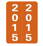 Smead Yearband Label 2015 - Orange - Unlaminated 