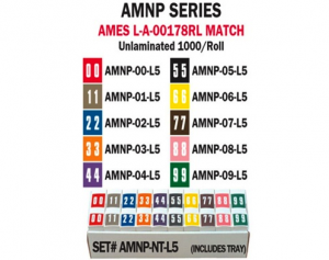 AMES Numeric Label Set with Tray