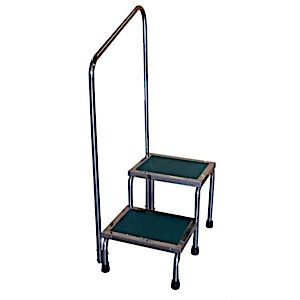 MRI Conditional Narrow Double Step Stool w/ 41" Handle